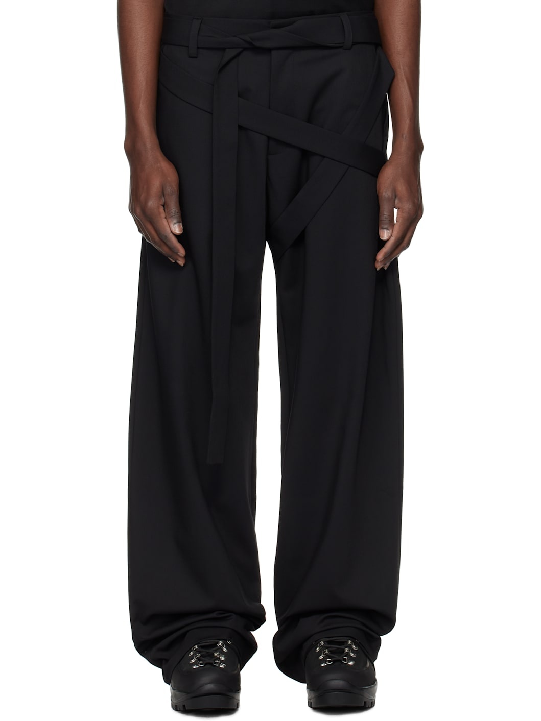 Black Aegis Tailored Trousers - 1