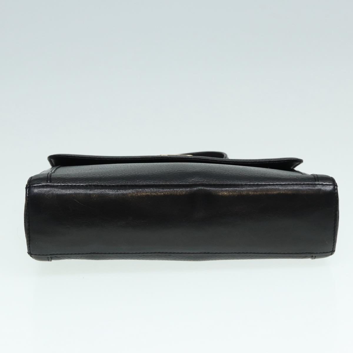 Burberry Hand Bag Leather Black Silver - 5