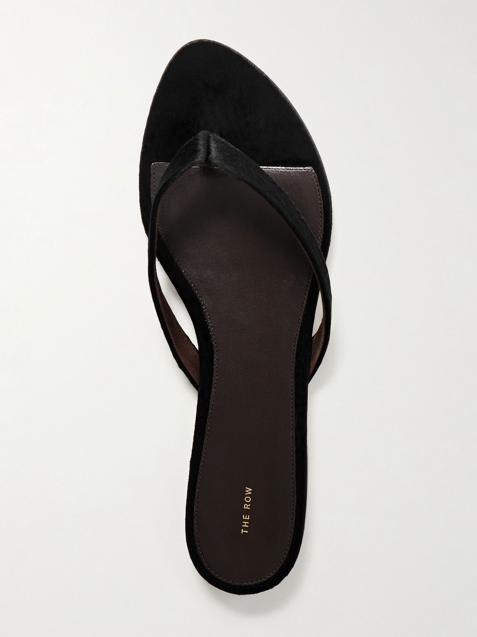 Sacha velvet flip flops Black - 5