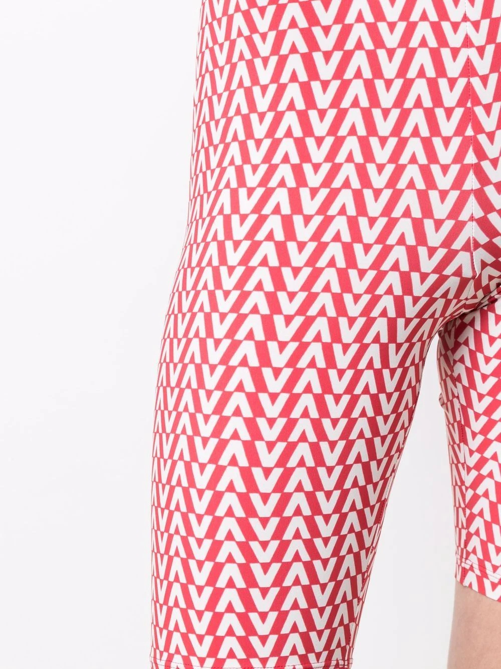 V-logo print cycling shorts - 5