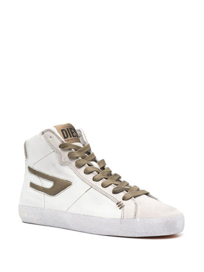 Diesel suede-panel high-top sneakers outlook