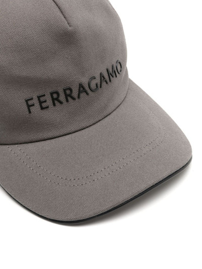 FERRAGAMO logo-rubberized canvas cotton cap outlook