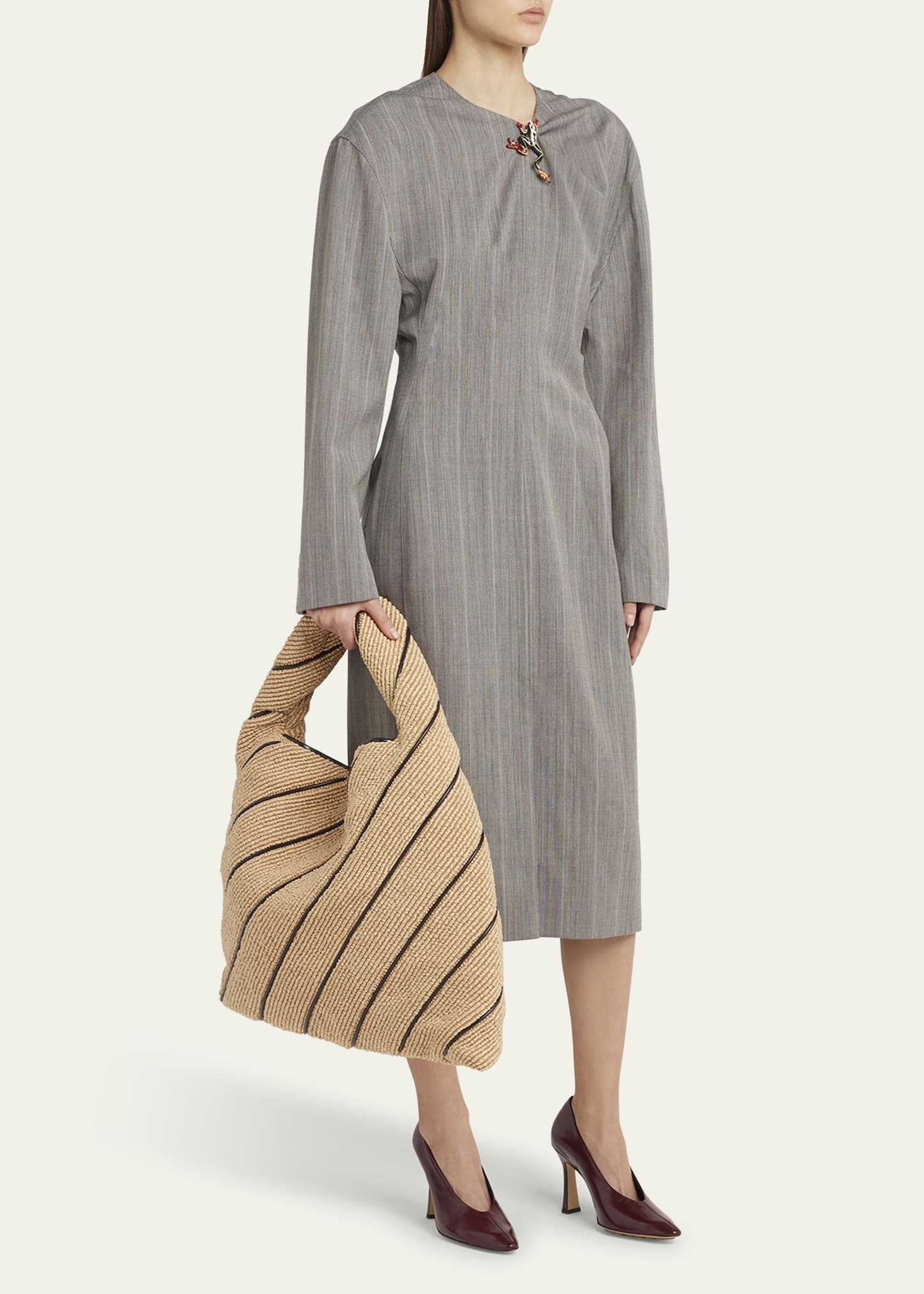 Hop Large Striped Shoulder Bag - 6