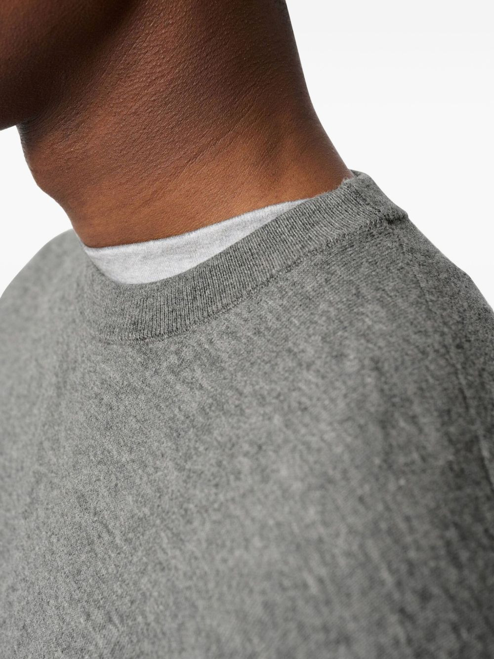 Distort knitted back-logo T-shirt - 5