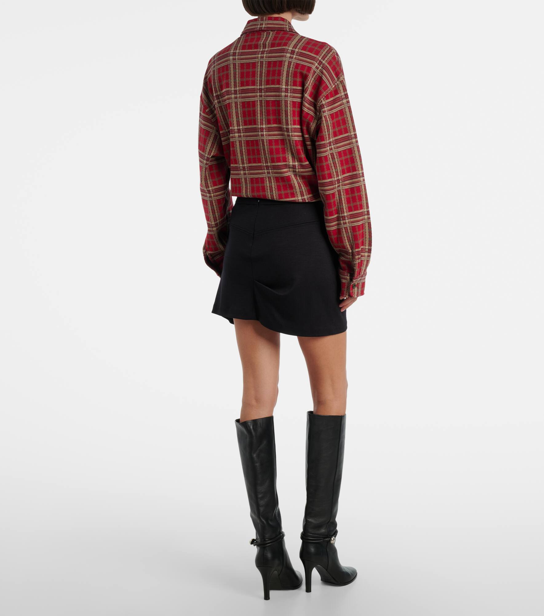 Rosaria draped virgin wool miniskirt - 3