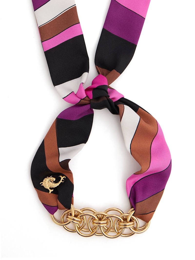 Silk twill bandeau & chain bracelet - 1