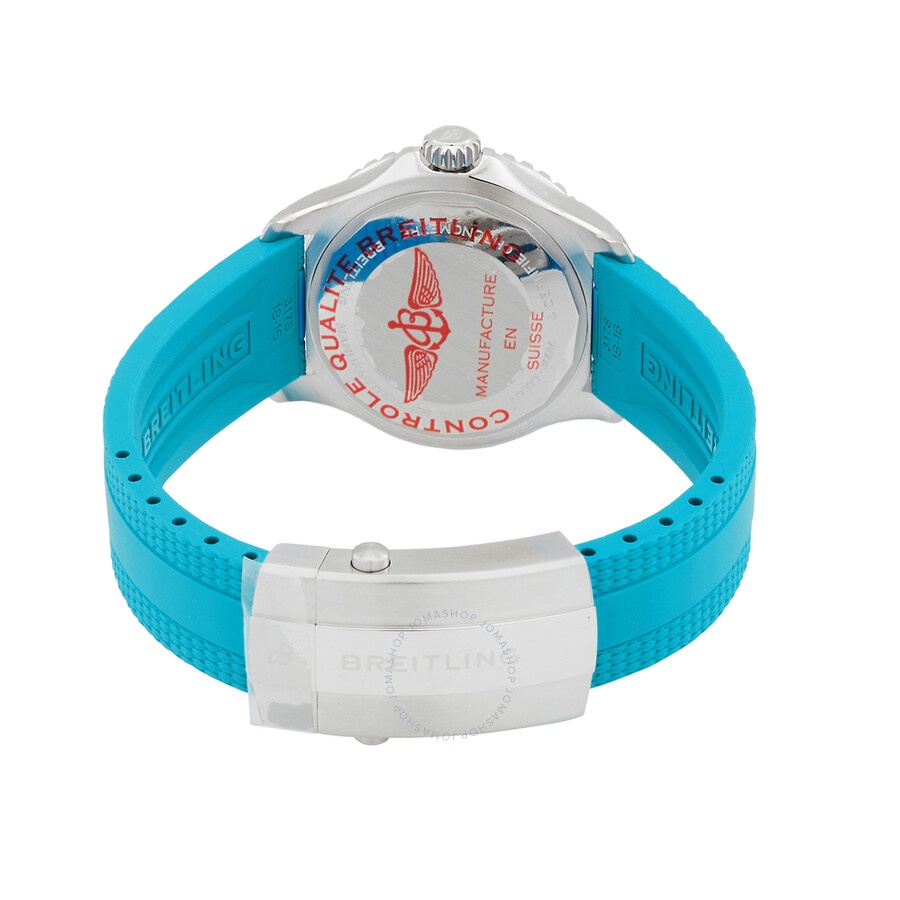 Breitling Superocean Automatic Chronometer Turquoise Dial Ladies Watch A17377211C1S1 - 3