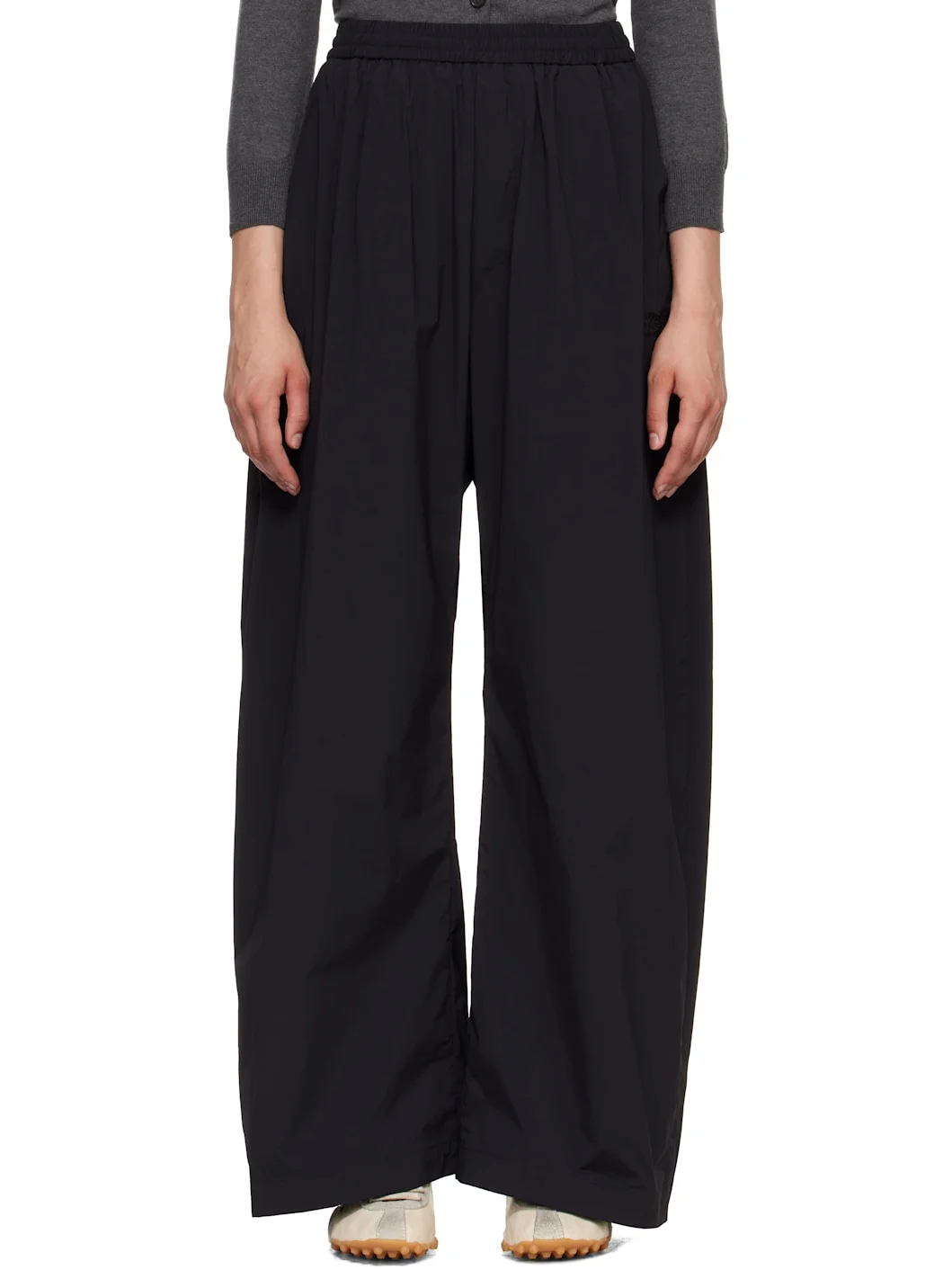 Black Wide Leg Trousers - 1