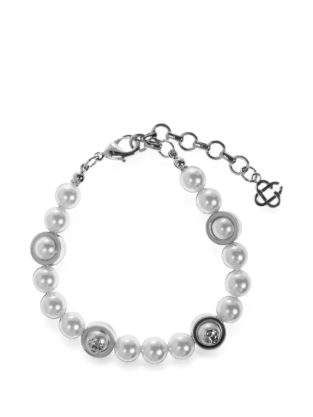 glass-pearl brass bracelet - 1