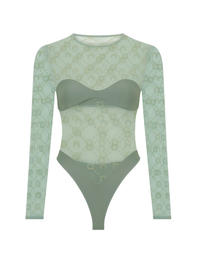 Moonogram long-sleeve bodysuit 1