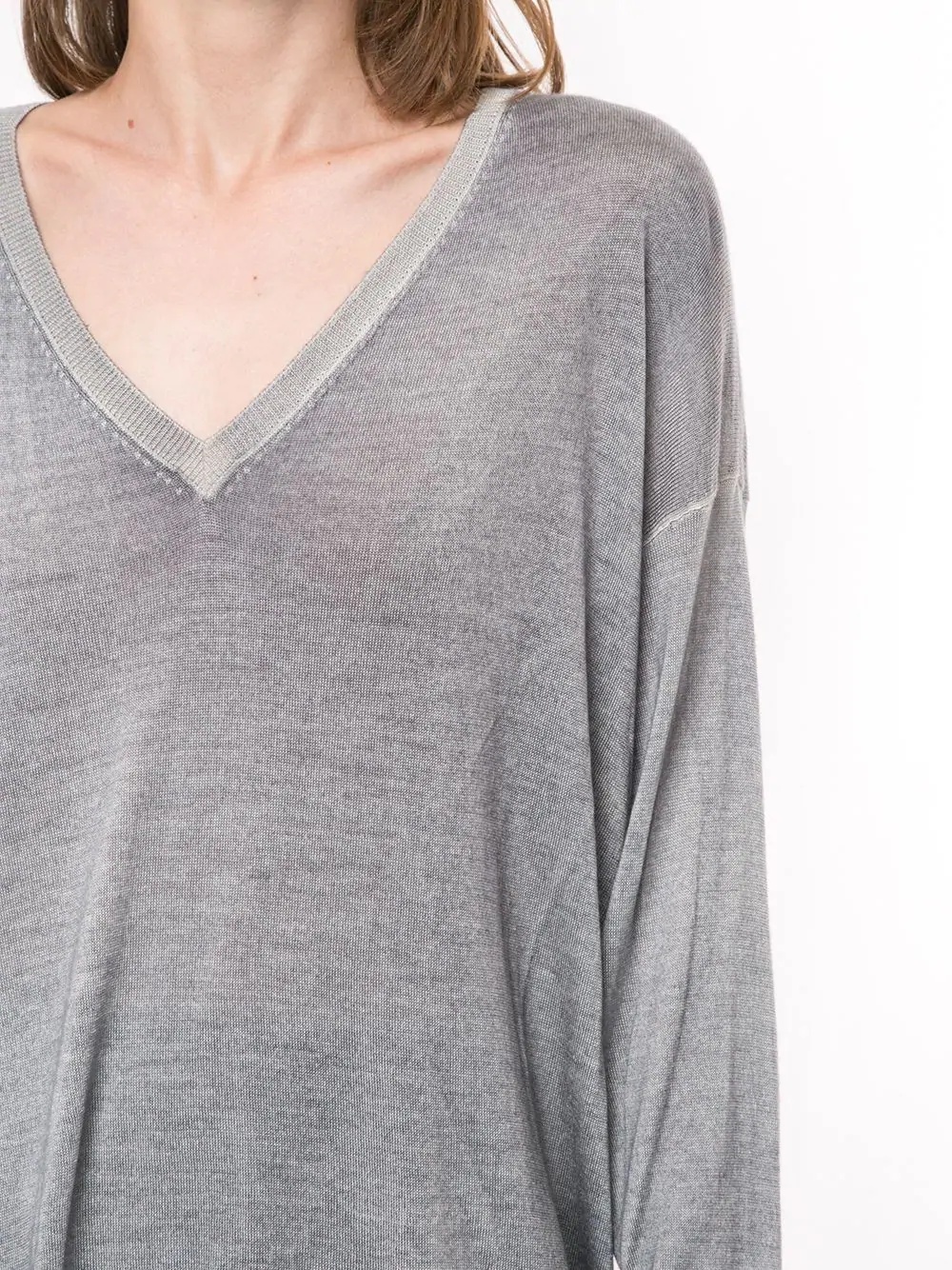 oversized V-neck sweater - 5