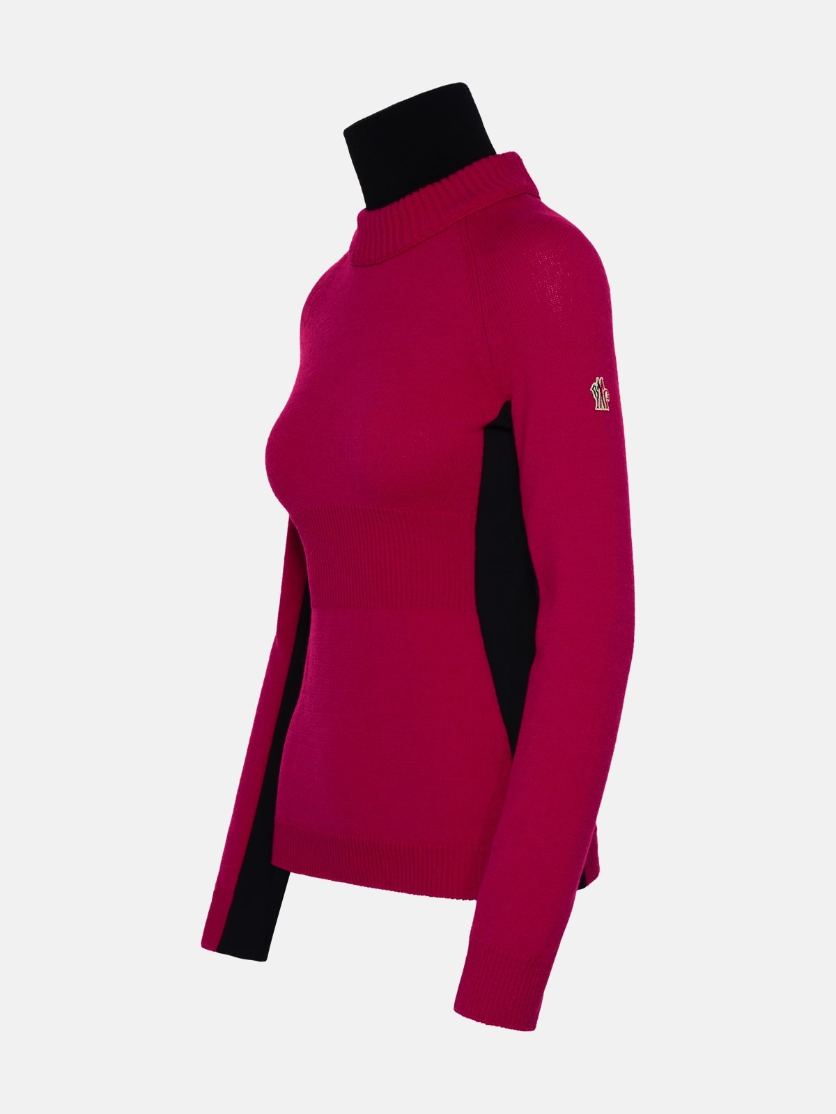 FUCSIA WOOL BLEND TURTLENECK SWEATER - 2