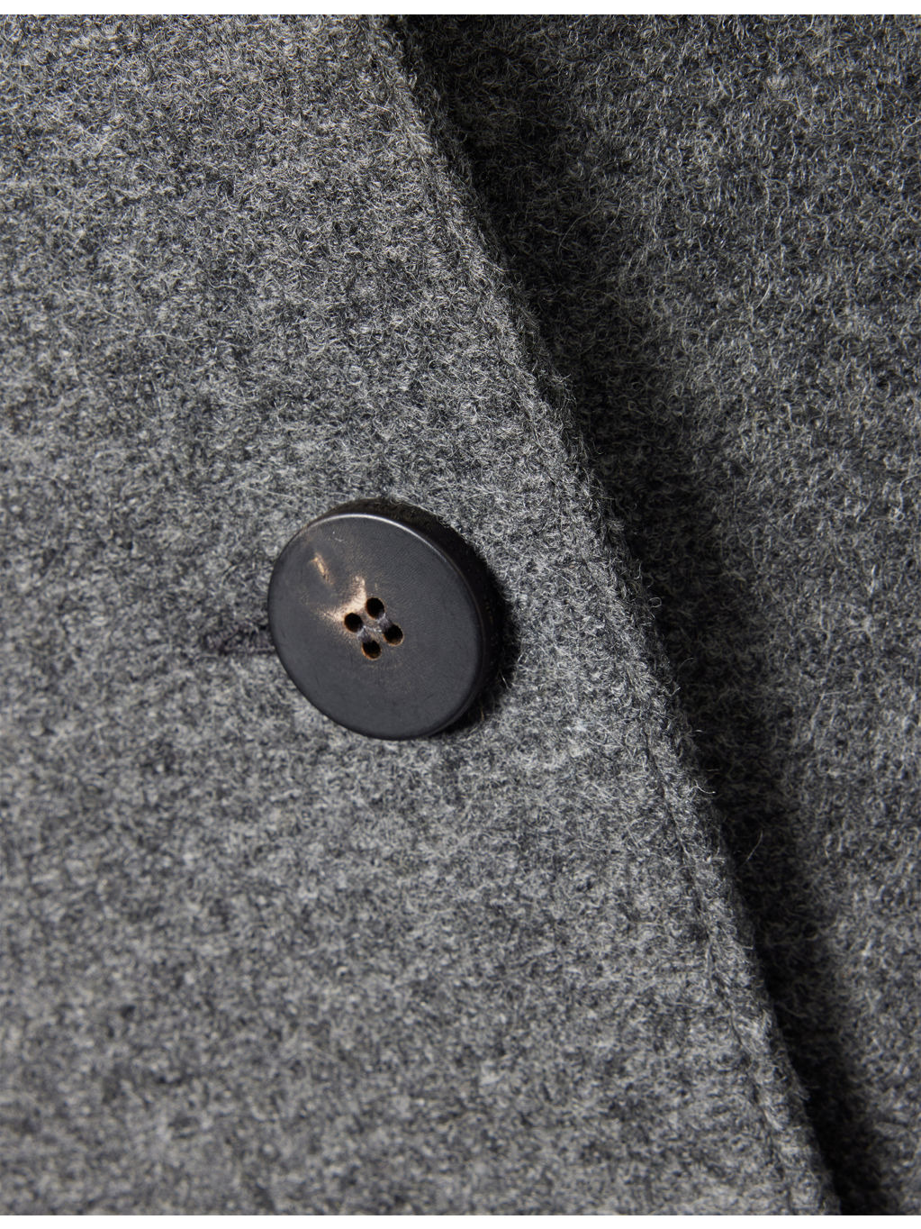 Cropped Funnel Pressed Wool Jacket - 6