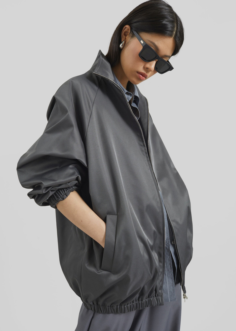 Baxter Lustrous Track Jacket - Grey 7