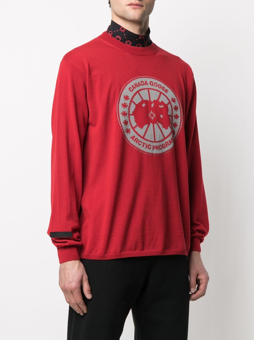 fine-knit logo-patch jumper - 3