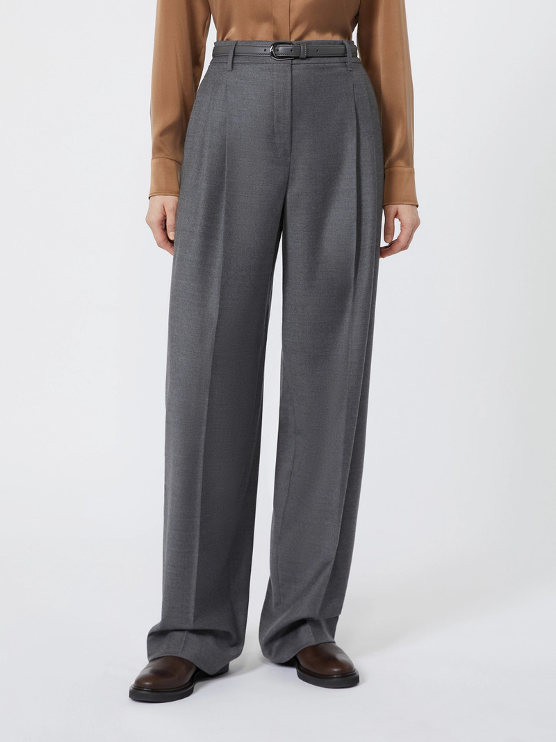 LAGO Mannish wool flannel trousers - DARK GREY 3
