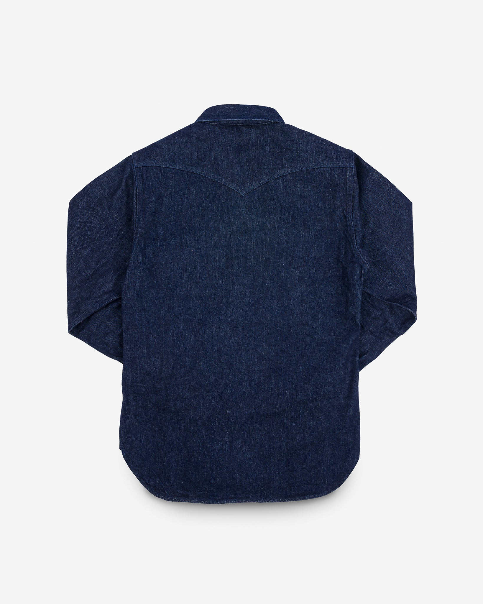 IHSH-33-T 12oz Selvedge Denim Western Shirt With Tonal Stitching - Indigo - 11