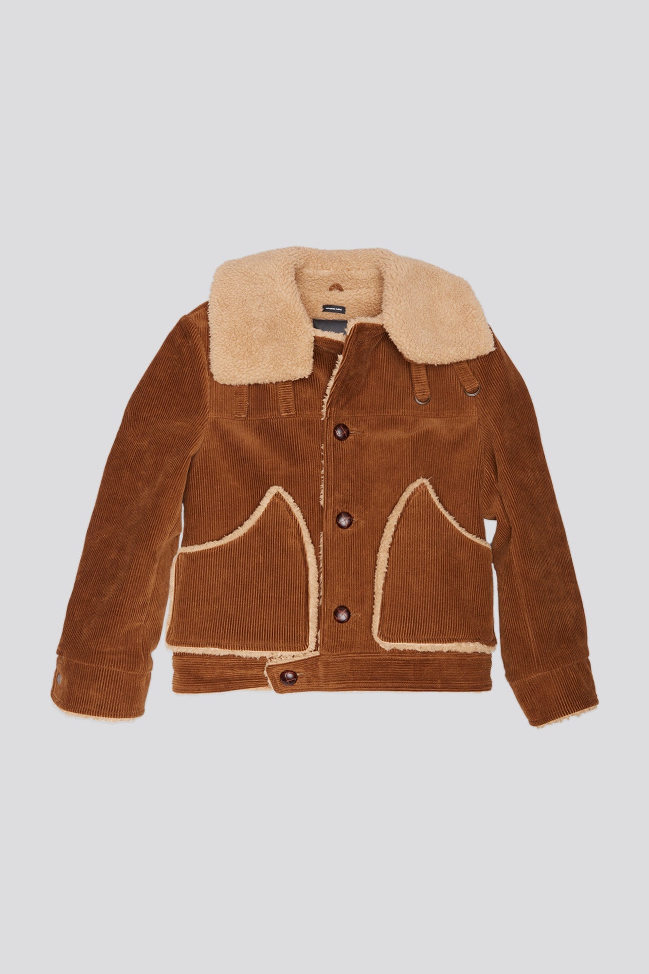 OVERSIZED COLLAR JACKET - BROWN CORDUROY - R13 - 1