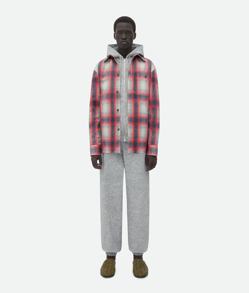 Printed Leather Jersey Hoodie 4