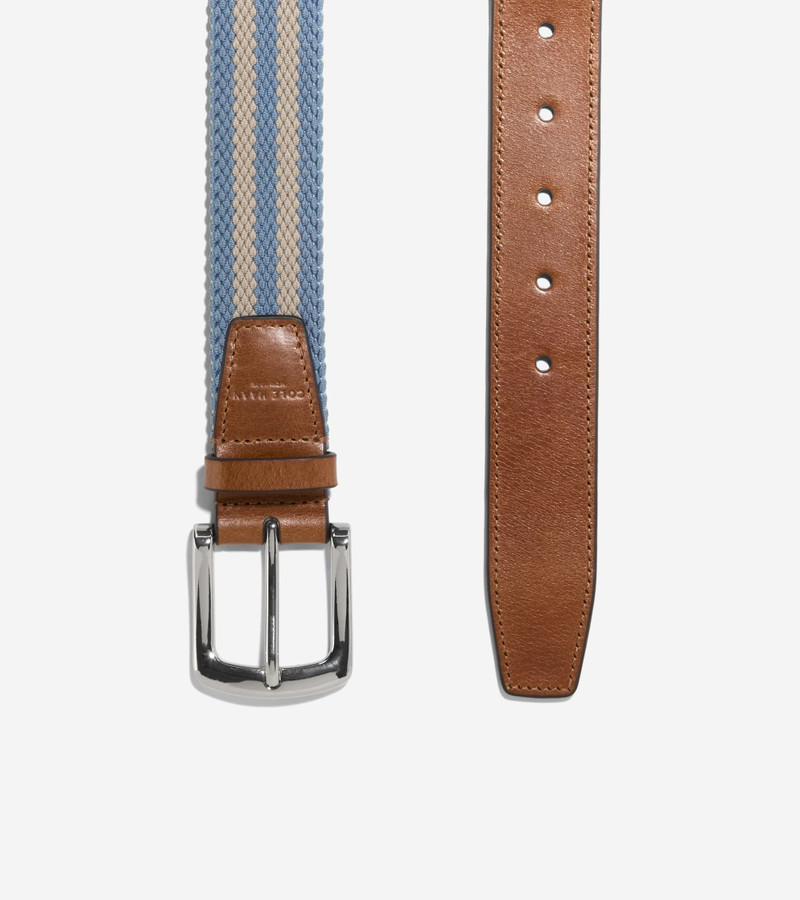 COLE HAAN Men's 35MM Striped Canvas Stretch Belt outlook