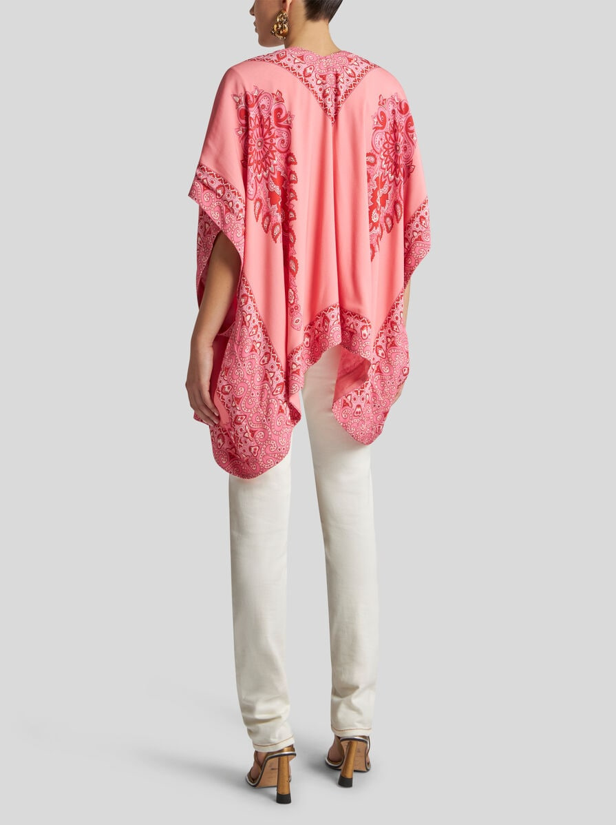 KESA ROBE WITH TONAL PLACED PRINTS - 4