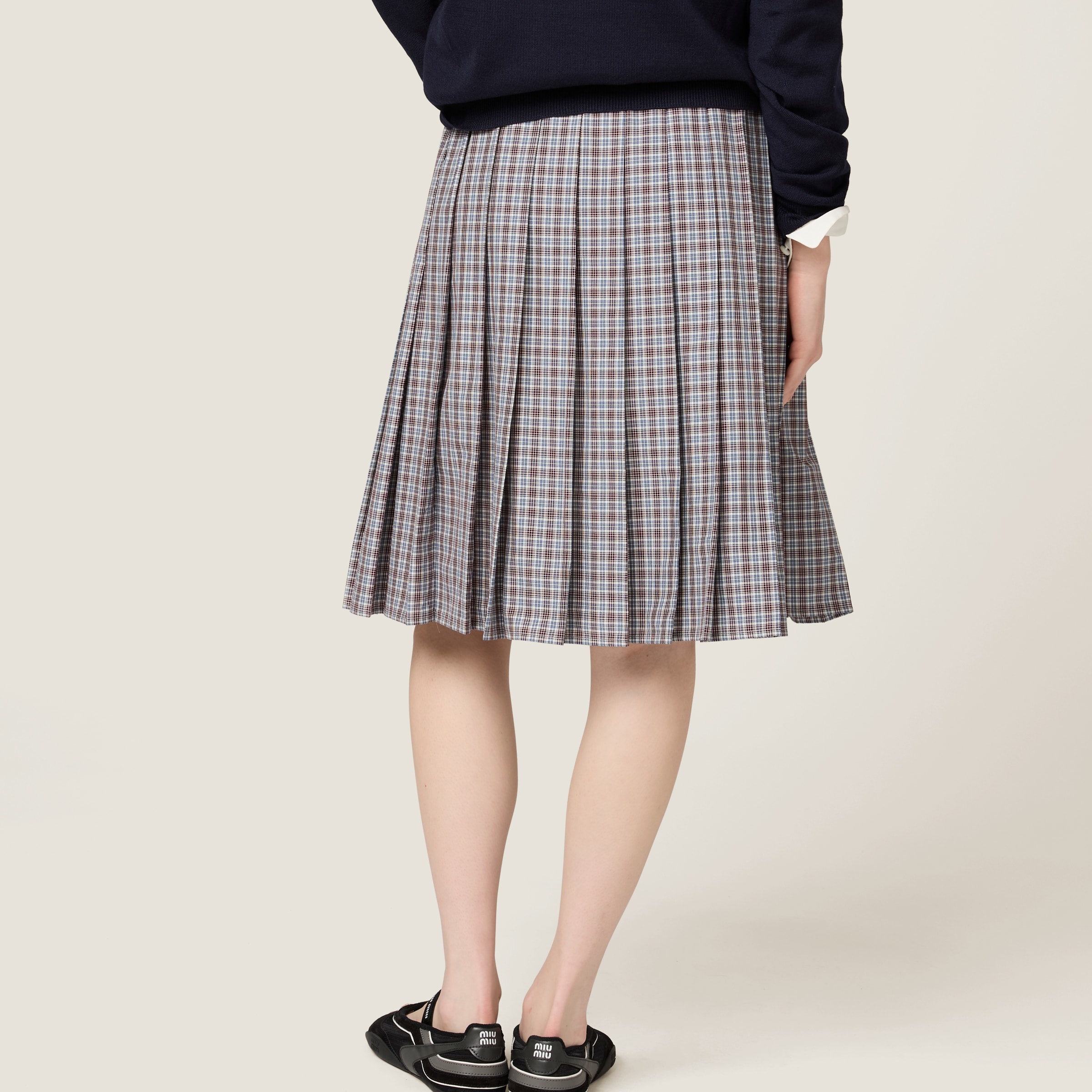 Pleated check skirt - 3