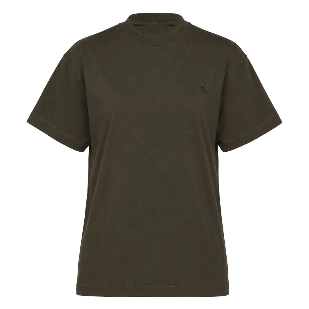 Organic Short Sleeve Embroidered Tee - 1