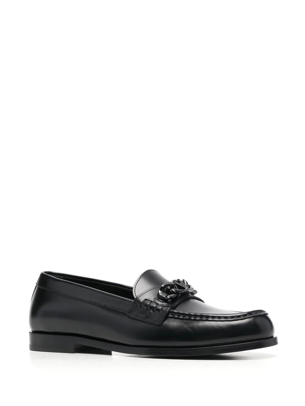 VLogo plaque loafers - 2