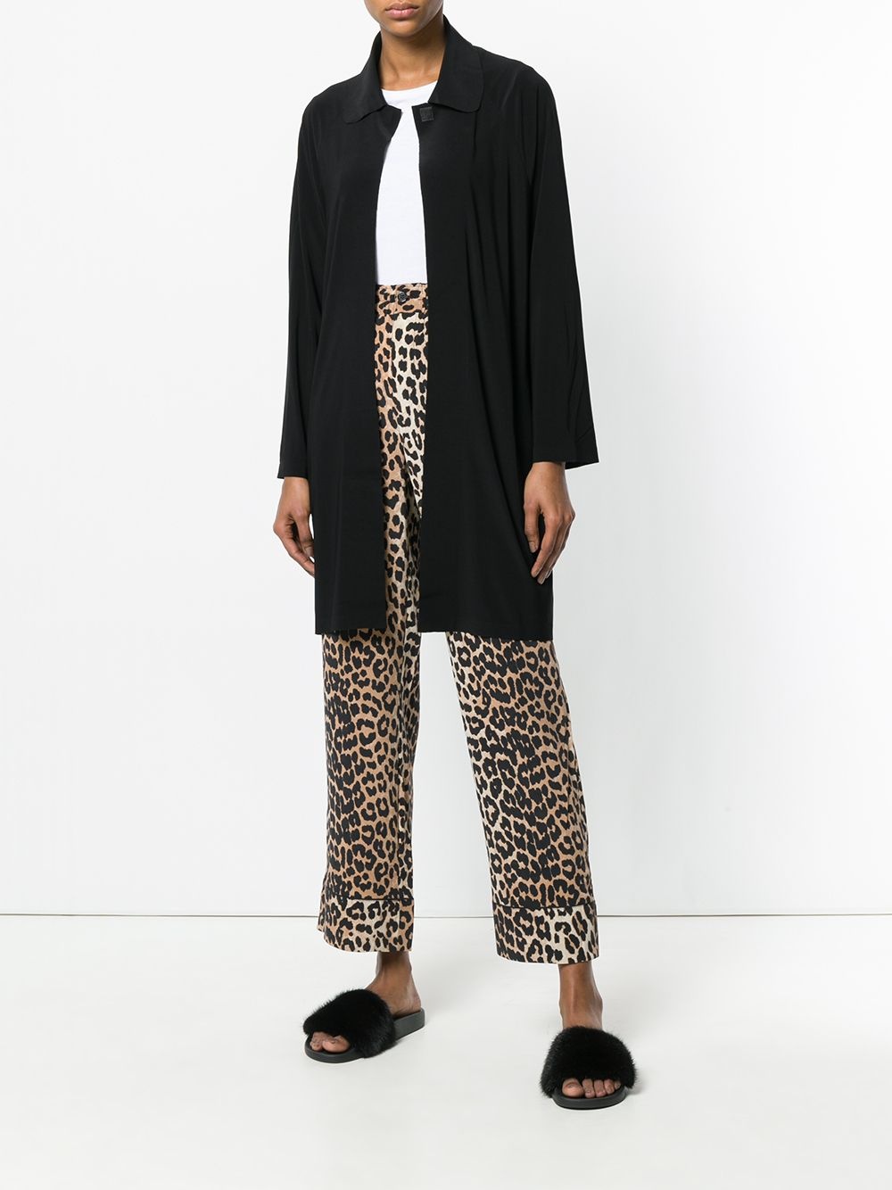 collared long-line cardigan - 2
