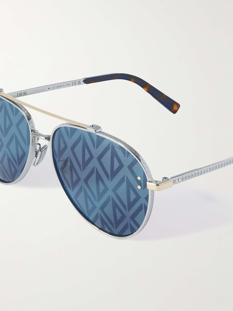 CD Diamond A1U D-Drame Silver-Tone and Tortoiseshell Acetate Sunglasses 4