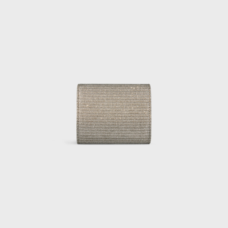 Small Flap Wallet TRIOMPHE in GLITTER TEXTILE 3