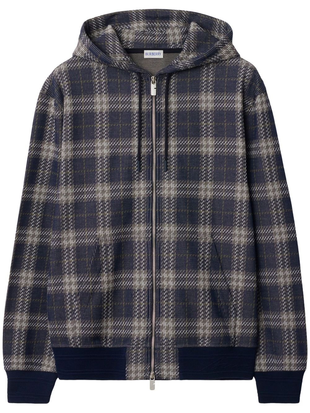 checked hoodie - 1