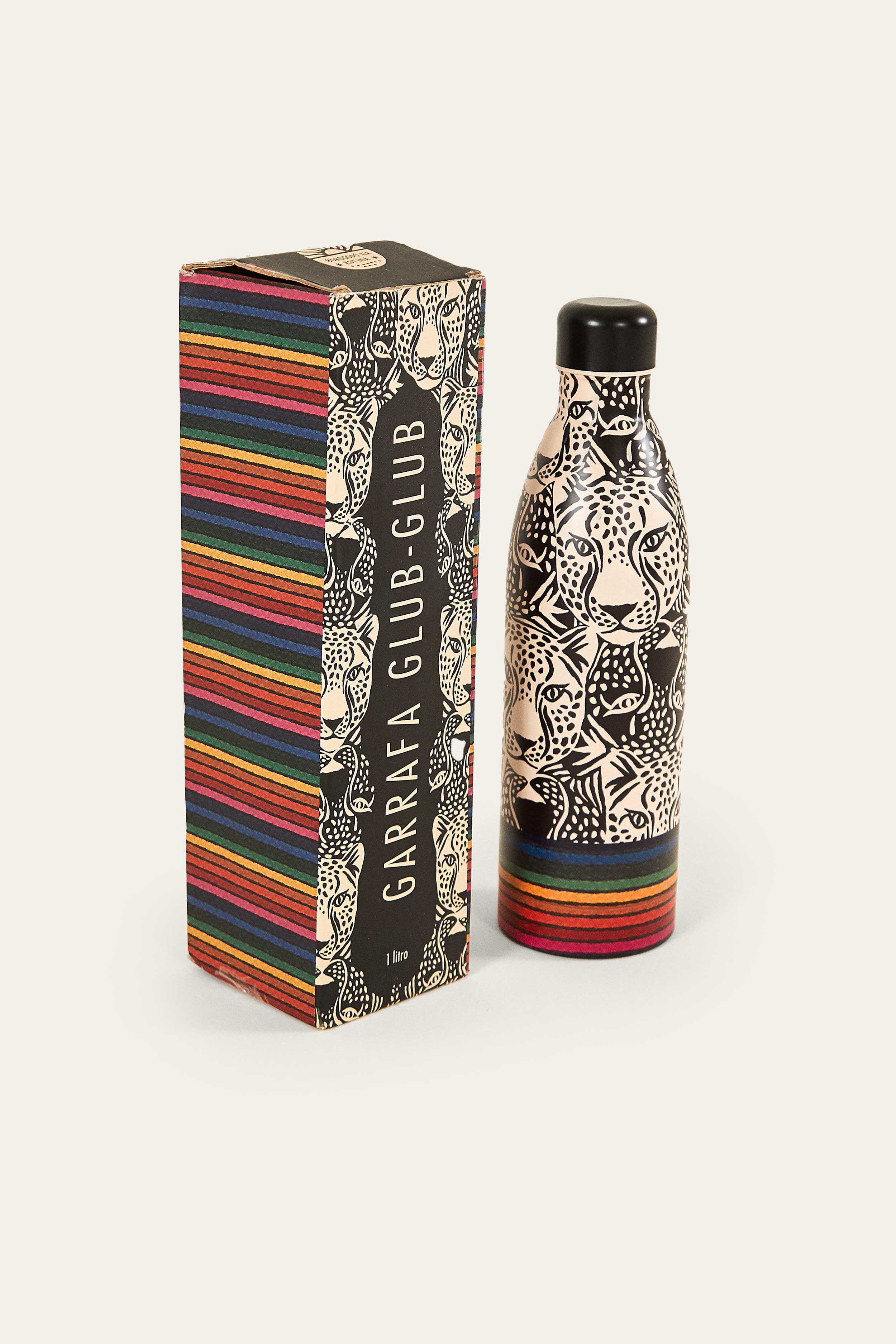 Midnight B&W Leopards Bottle - 5