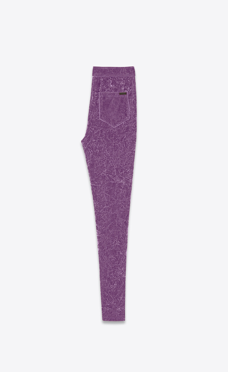 SAINT LAURENT leggings in velvet outlook