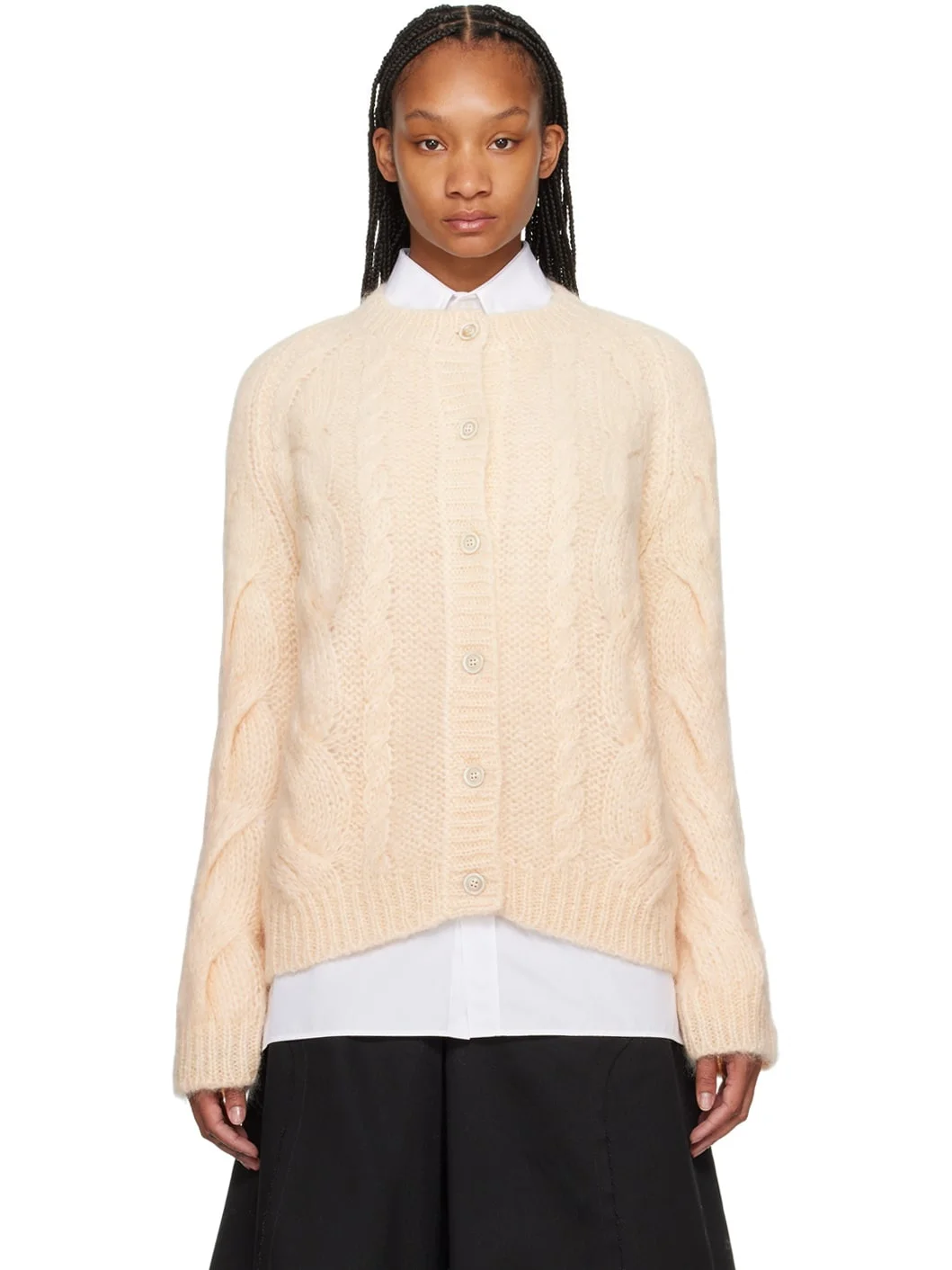 Orange Raglan Cardigan - 1