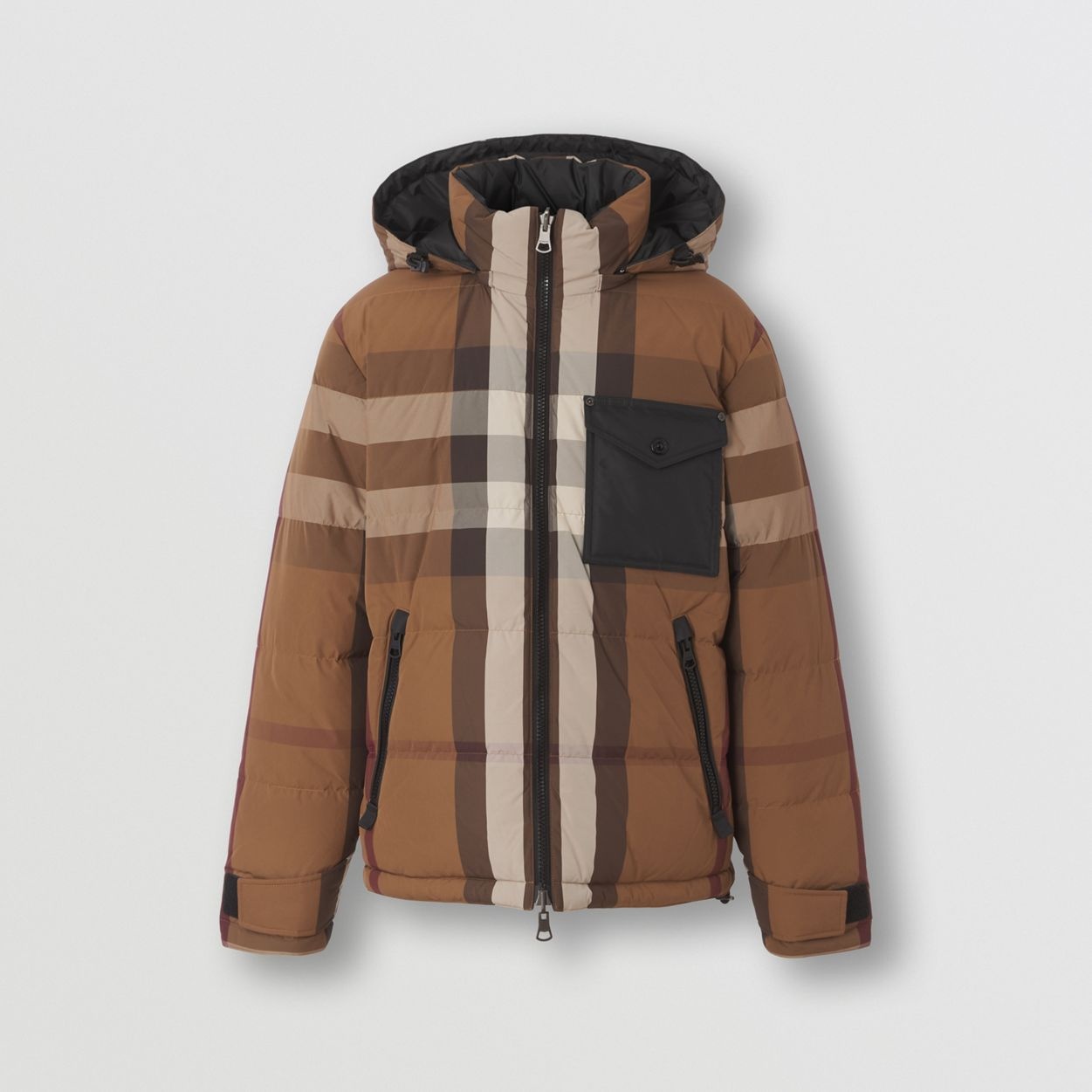 Reversible Check Nylon Puffer Jacket - 4