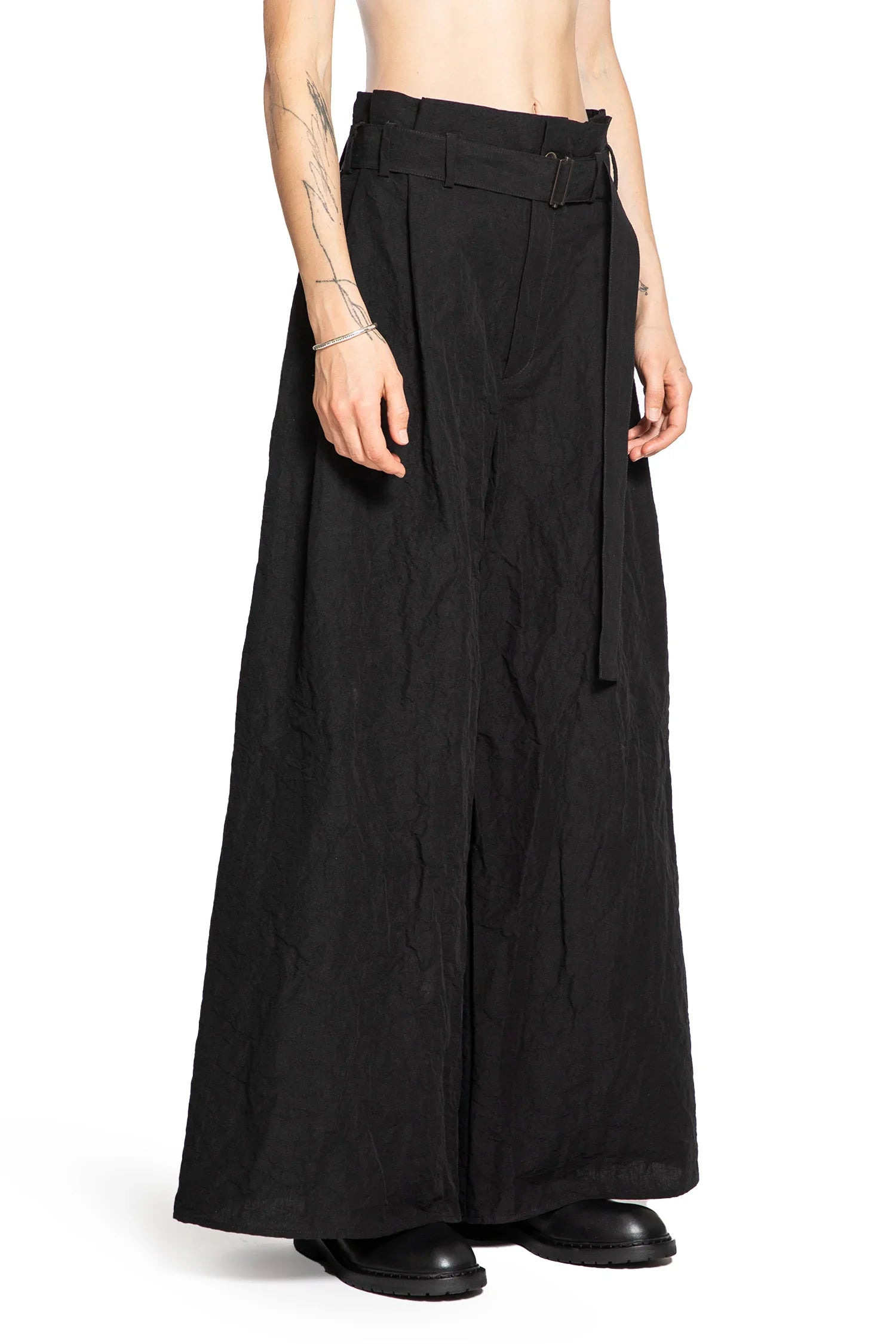 Wide Leg Belted Pants - 3