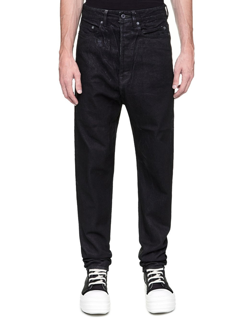 dropped-crotch cropped jeans 1