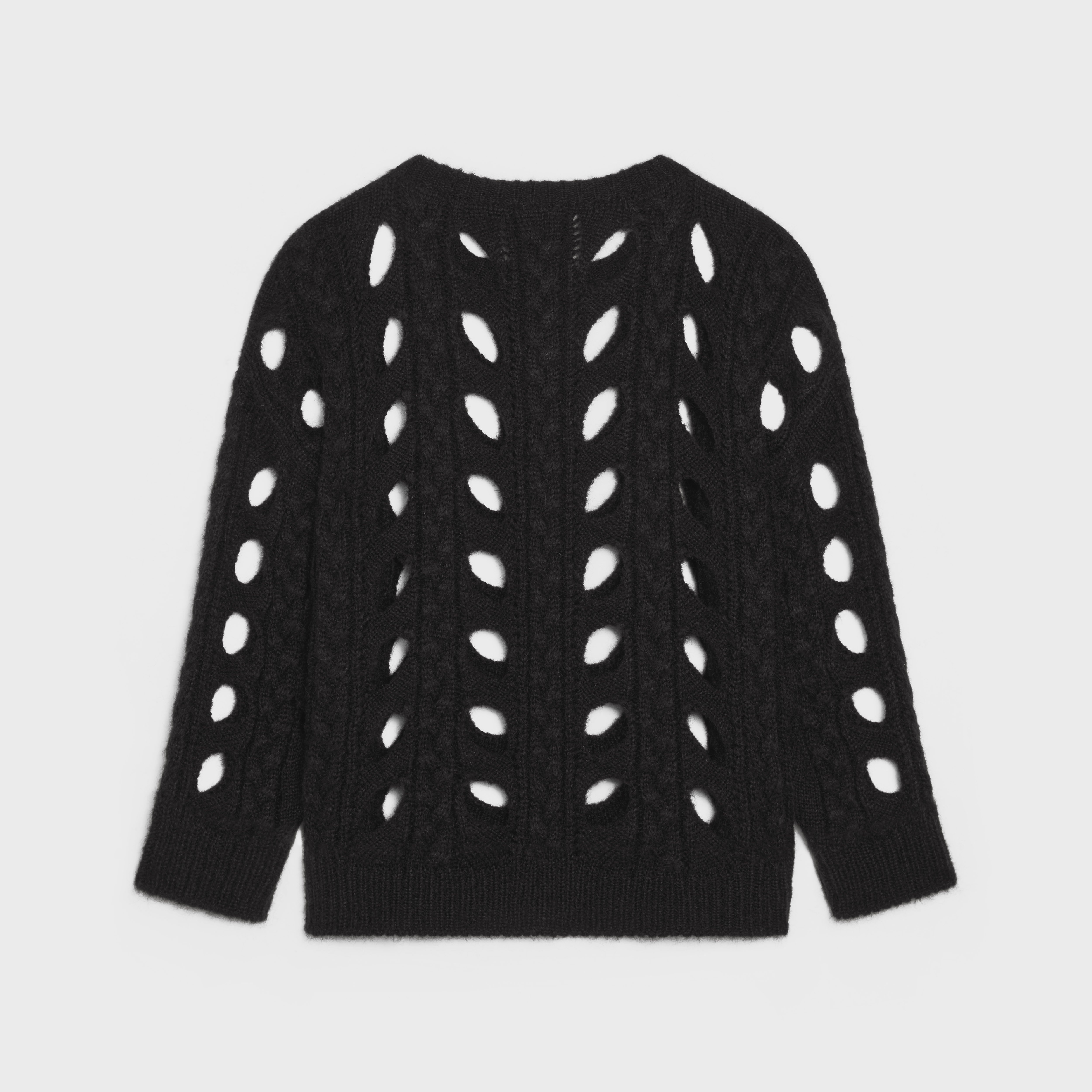 BOXY SWEATER IN CABLE-KNIT MOHAIR - 2
