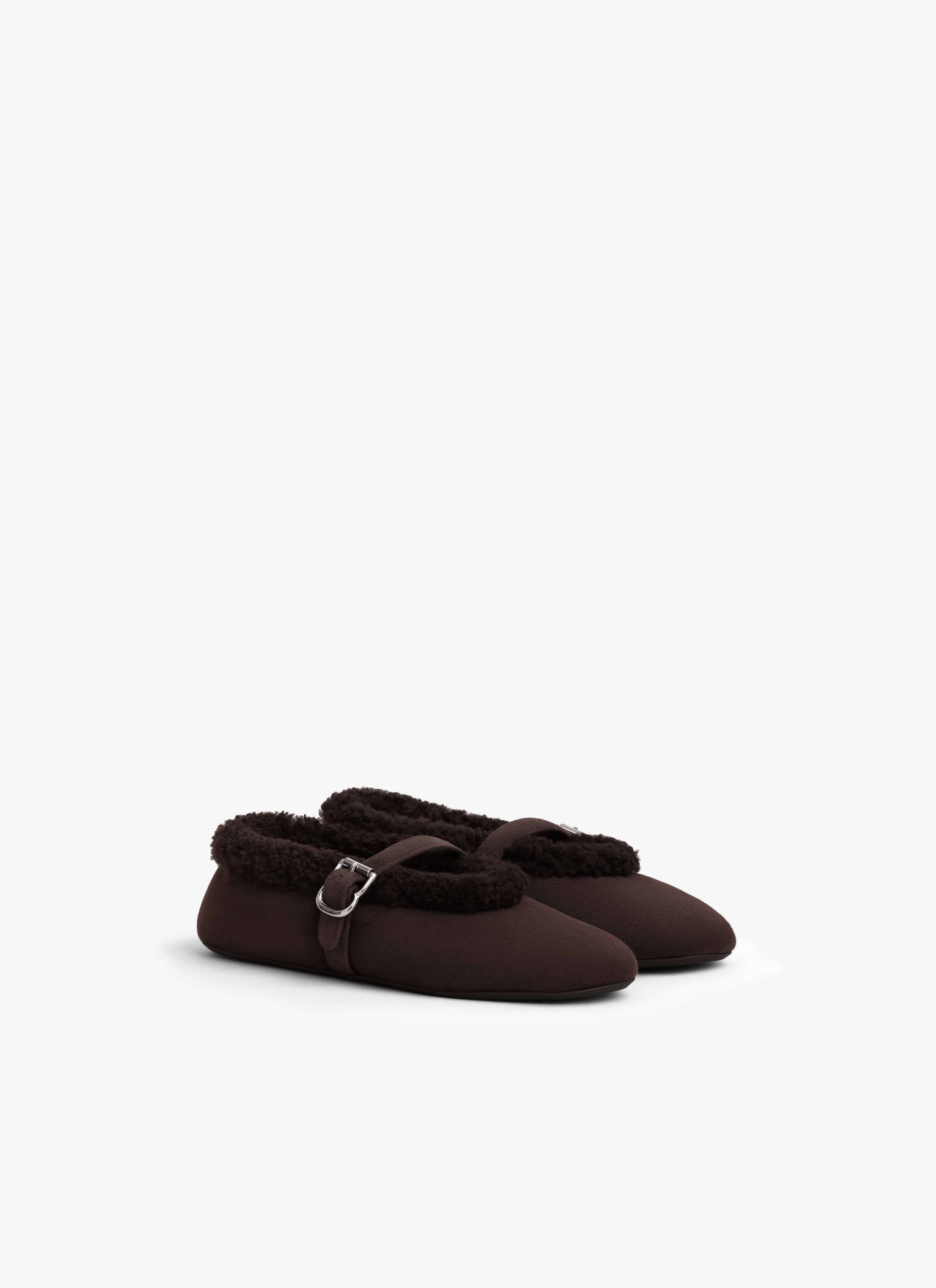 BALLET FLATS IN MERINO SHEARLING - 3