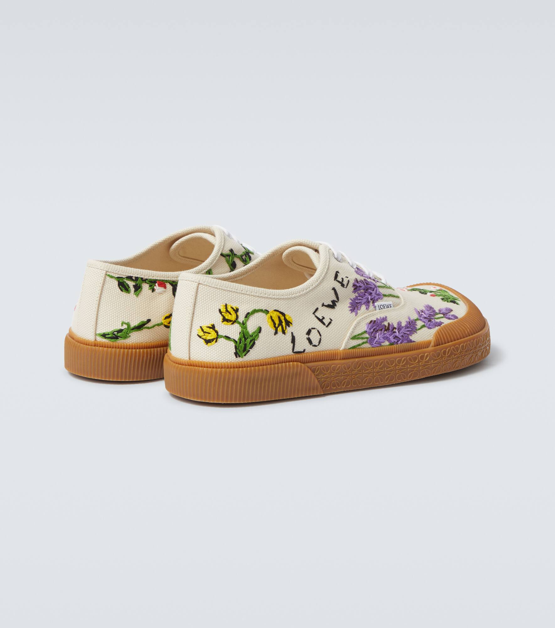 Terra Vulca embroidered canvas sneakers - 6