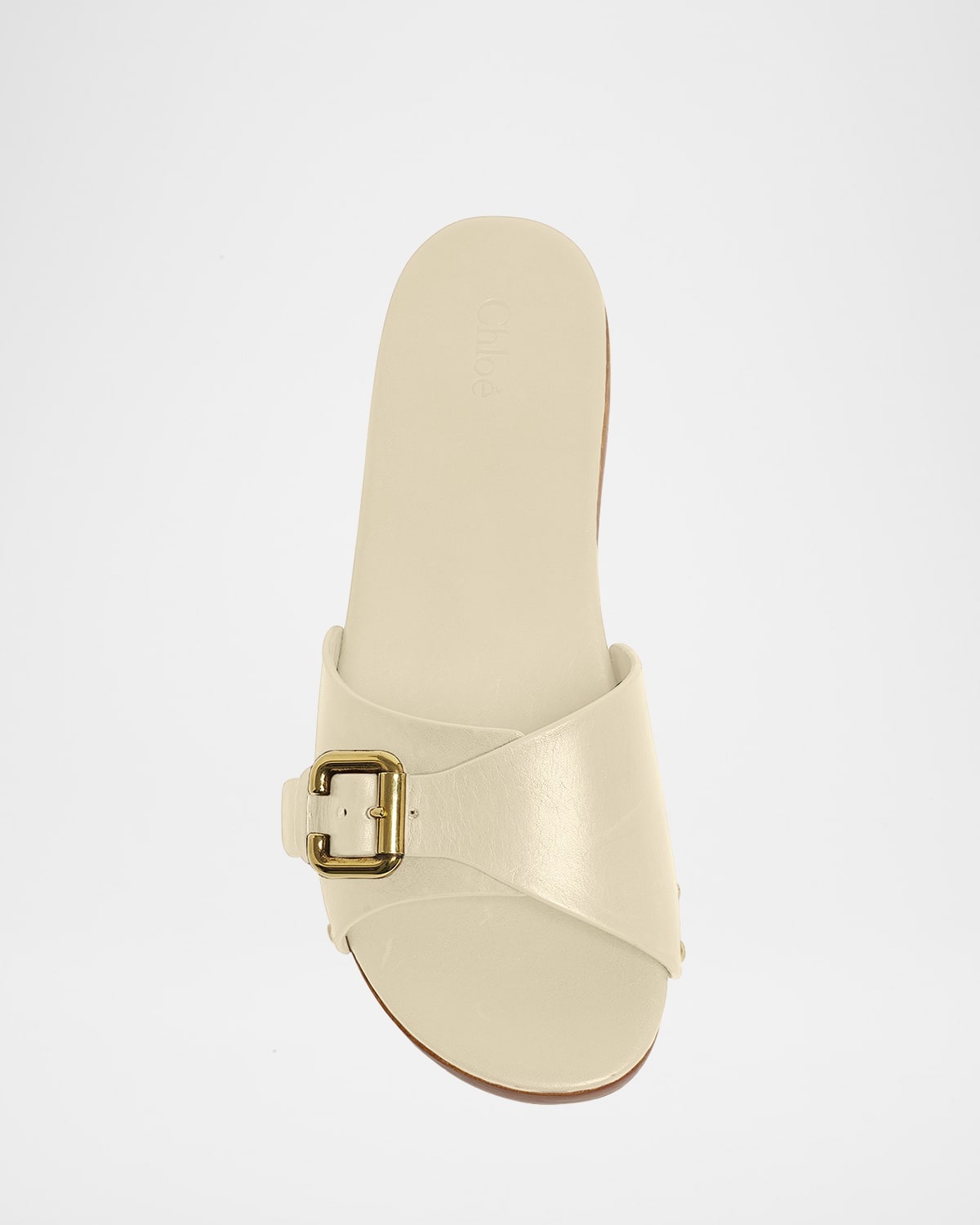 Jeannette Leather Buckle Clog Sandals - 5