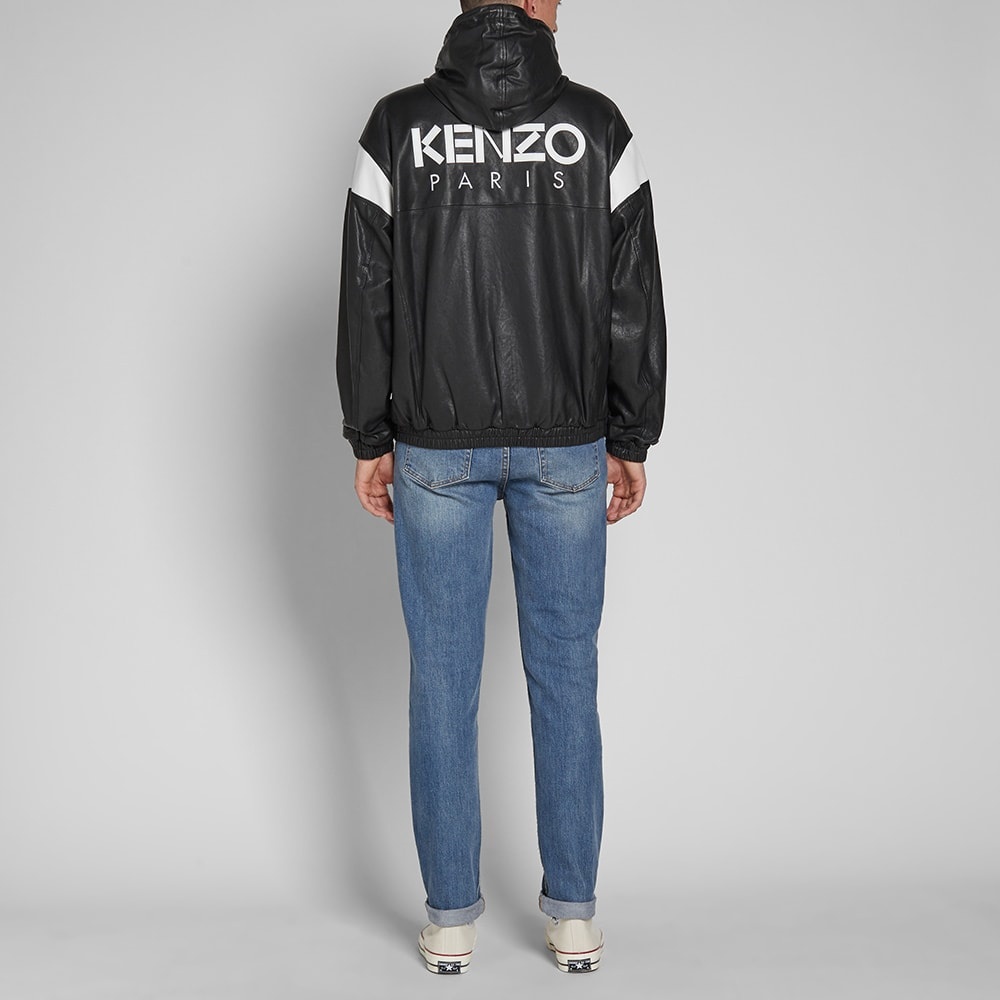 Kenzo Hooded Leather Jacket - 8