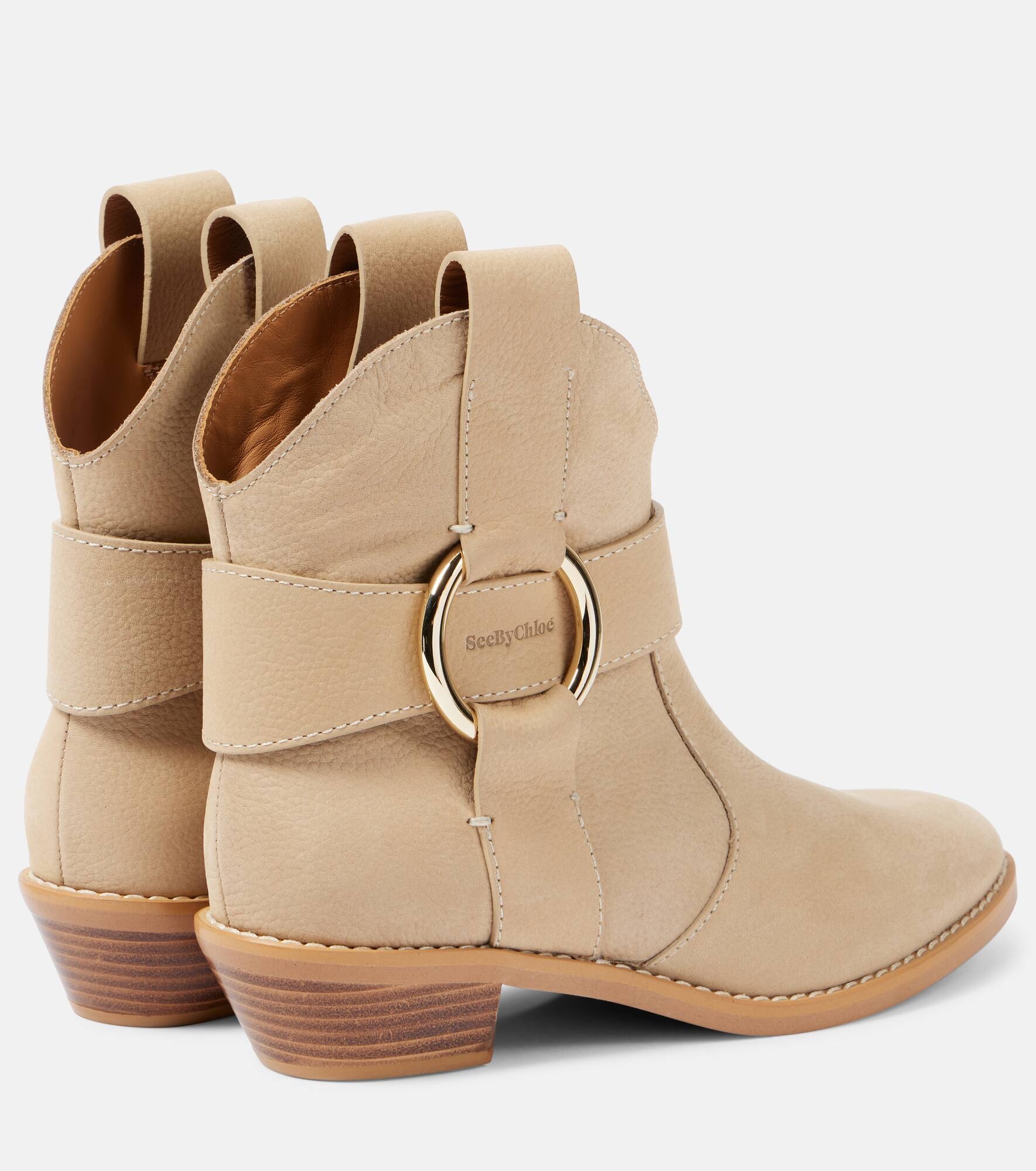 New Ring 40 leather ankle boots - 3