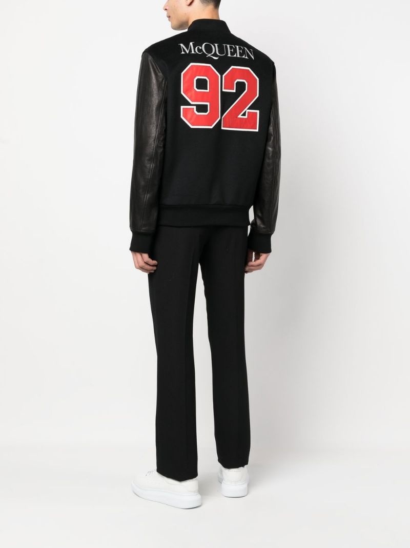 logo-embroidered varsity jacket - 2