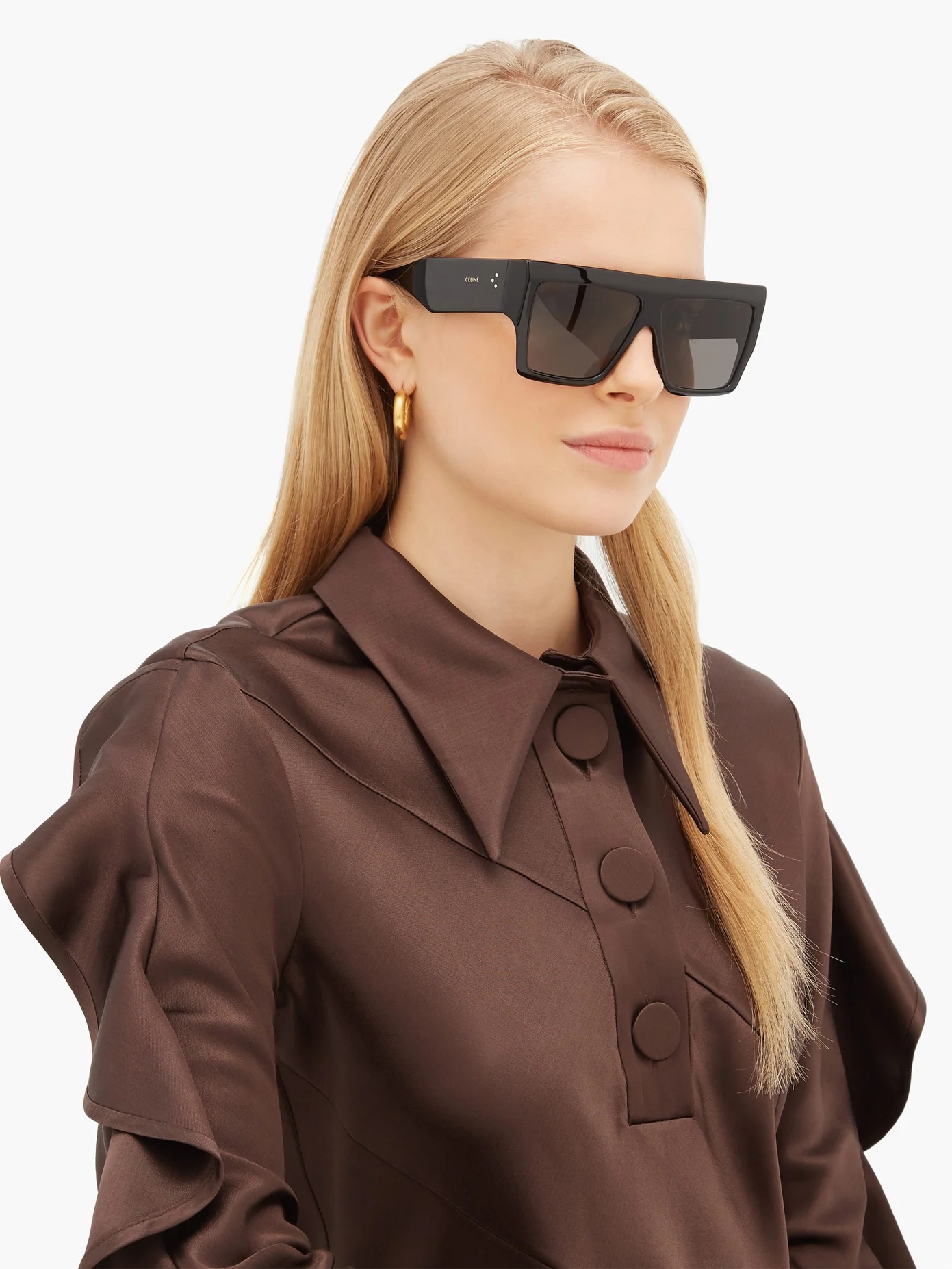 Flat-top acetate sunglasses - 3