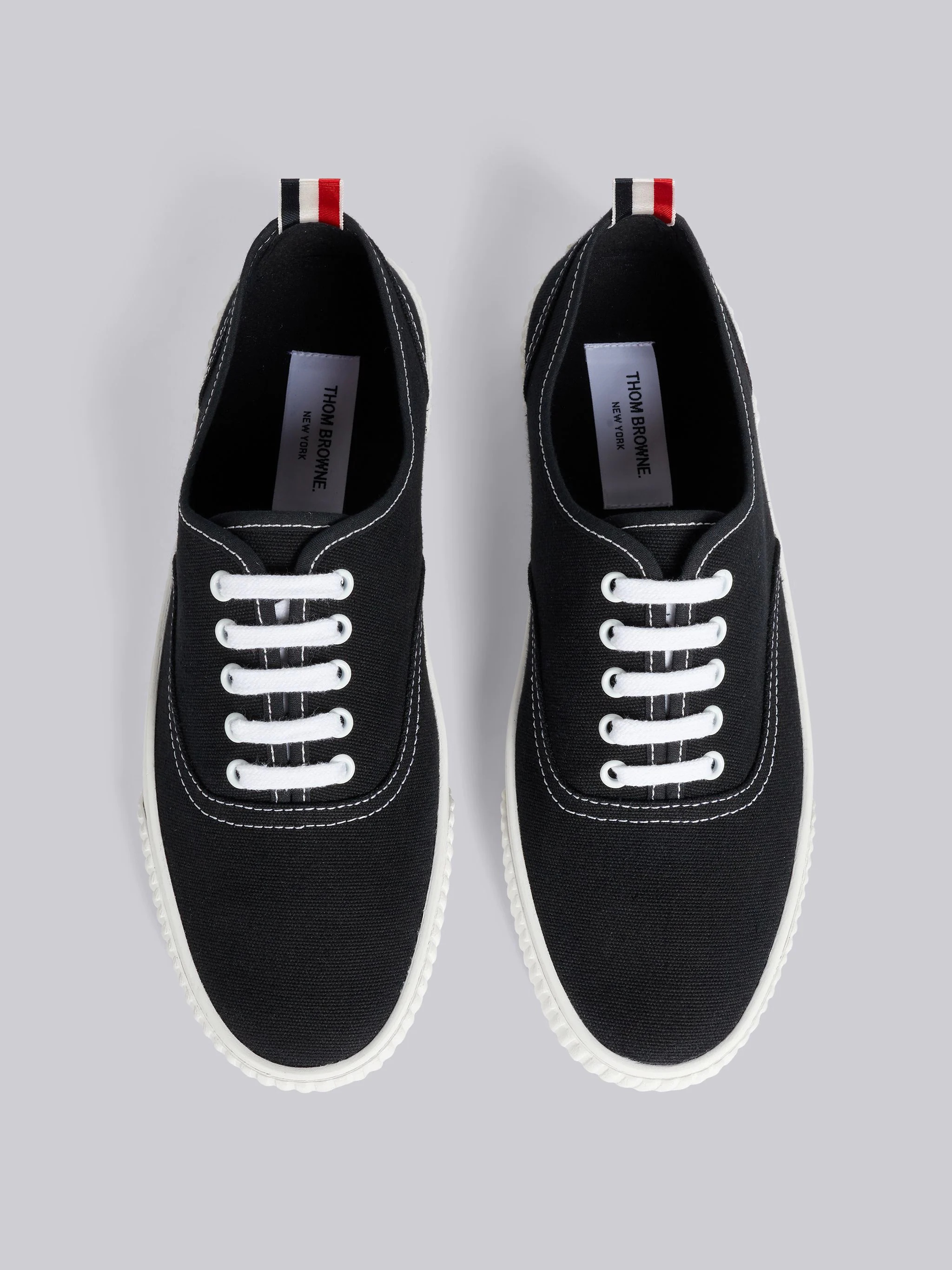 Black Cotton Canvas Heritage Trainer - 4