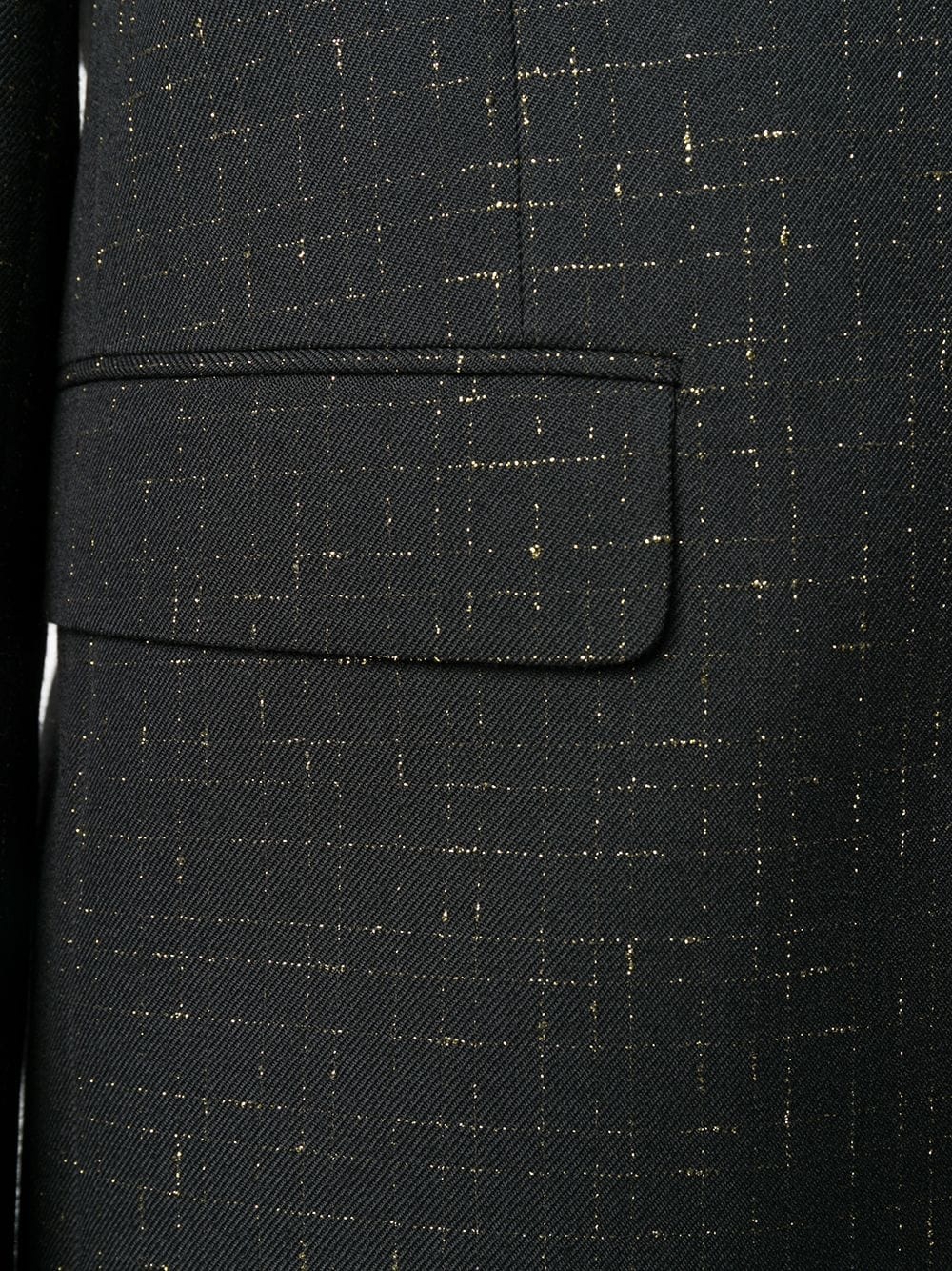 lamé check single-breasted blazer - 5