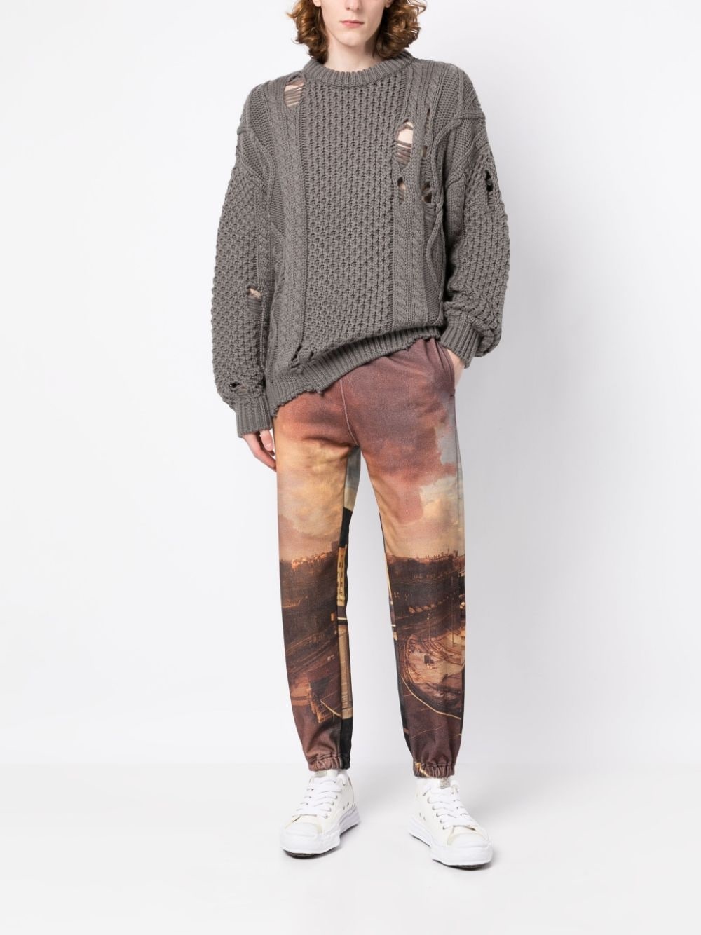 all-over city print track pants - 2