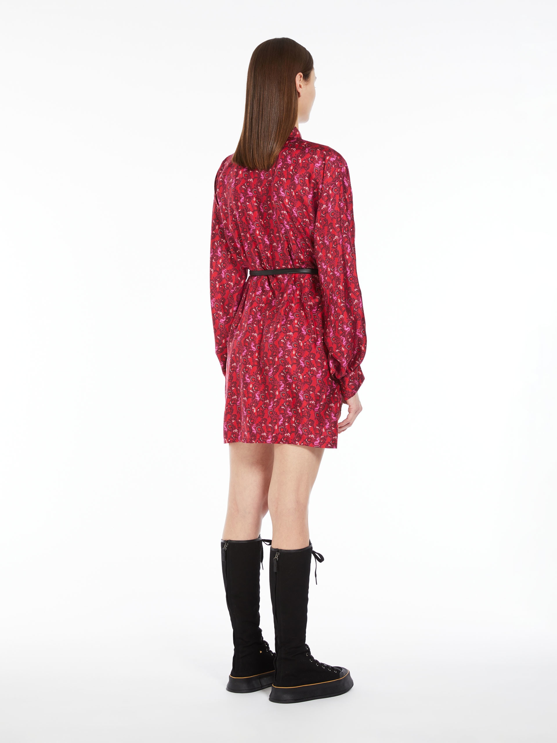 OZIO Printed silk shirt dress - 4